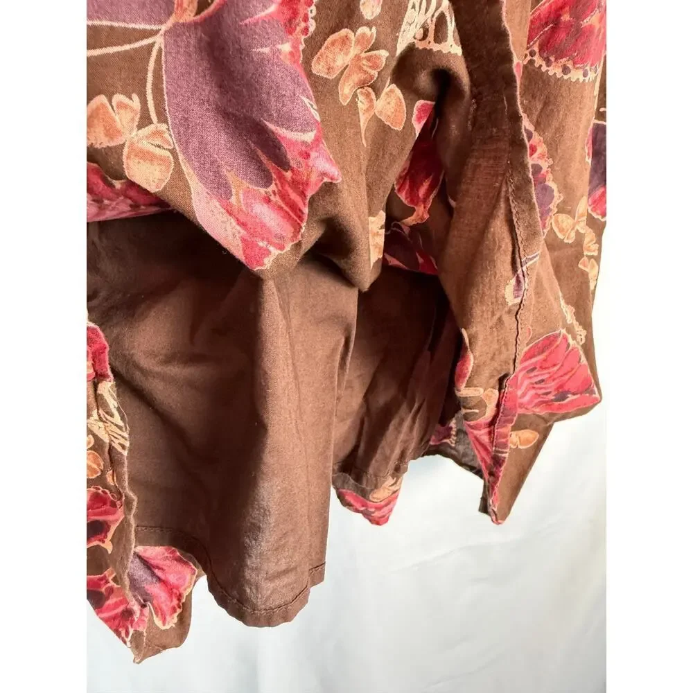 GAP 100% Cotton Sundress Girls Brown Pink Small 6/7 Butterfly Block Print India